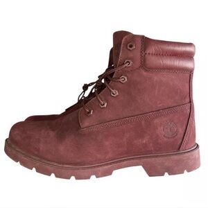 Women’s Timberland Waterville waterproof boots in burgundy nubuck, size 6